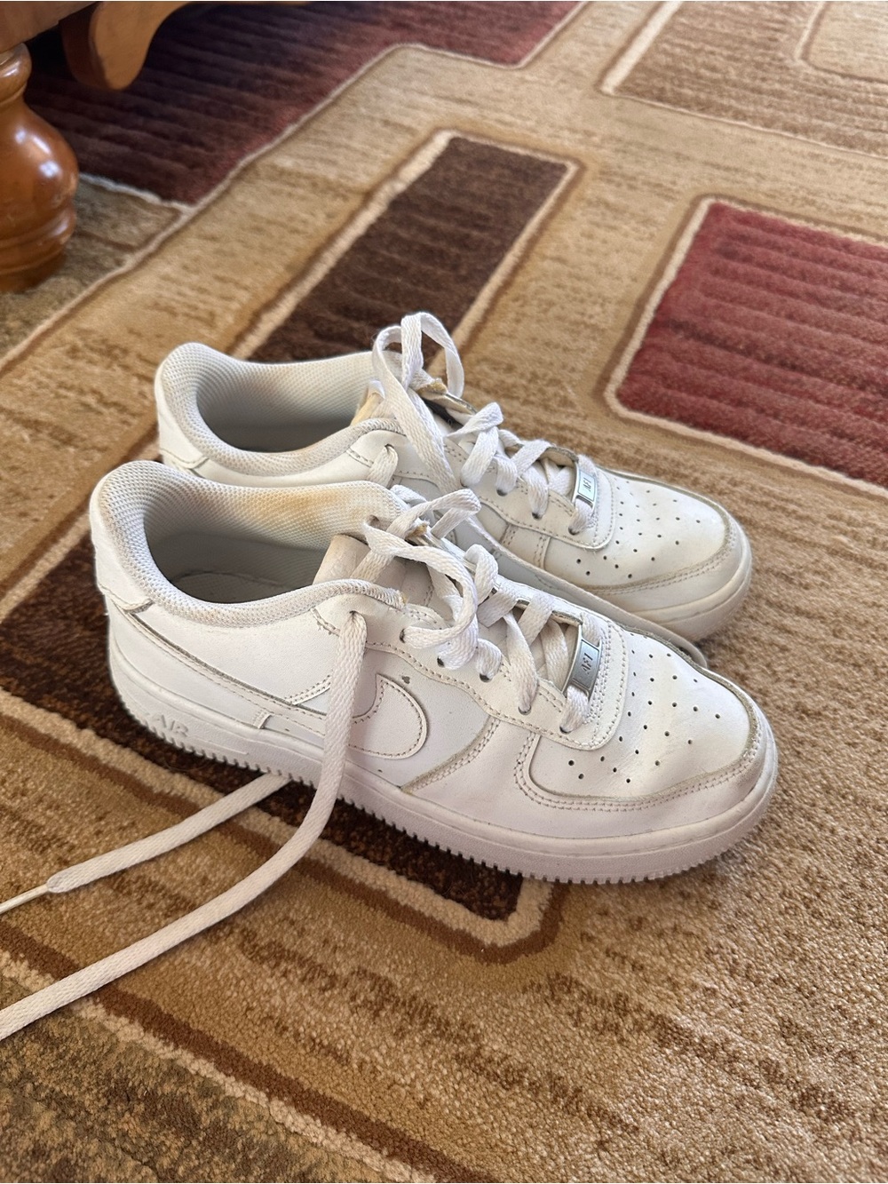 Kids White Leather Sneakers - Classic Low-Top
